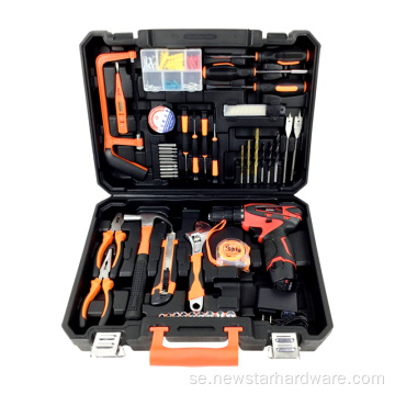 155st Professional Hand Tool Set med trådlösa skruvmejslar